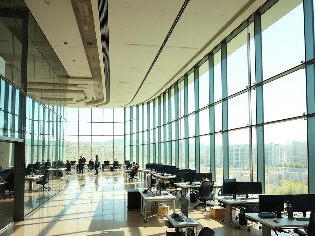 Server room glazing with solar heat rejection film