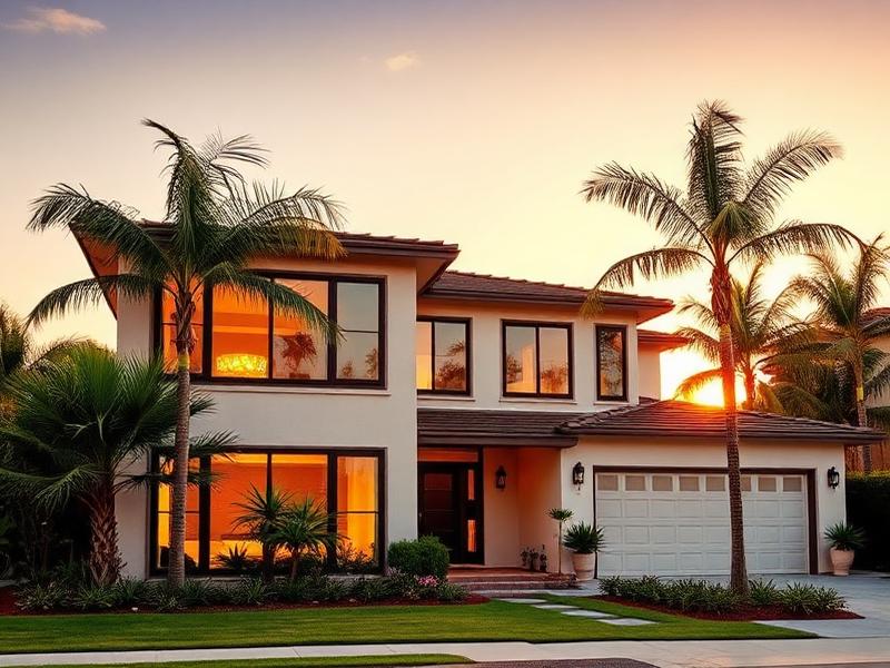Sunlit Southern California home with tinted windows